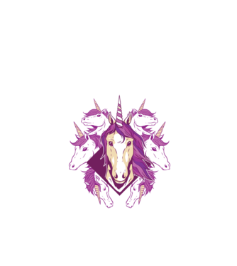 Unicorn Mandala model negru pe tricou