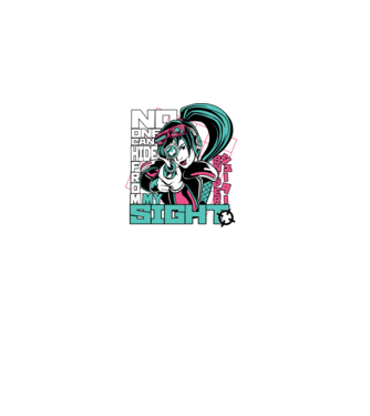 Anime Fată Lunetistă model negru pe tricou
