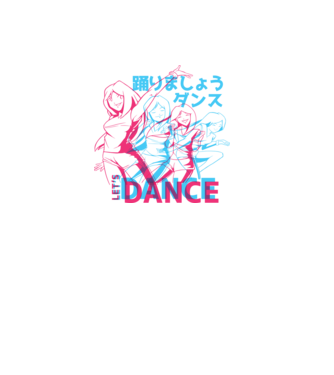 Anime Dance model alb pe tricou