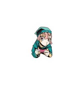 Anime fată Gamer model turcoaz pe tricou