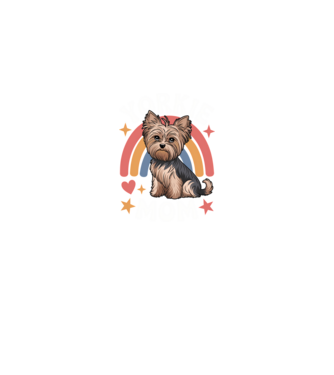 Yorkie Mom Negru model negru pe tricou
