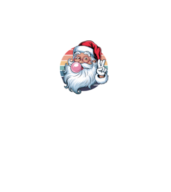 Bubble gum santa model negru pe tricou