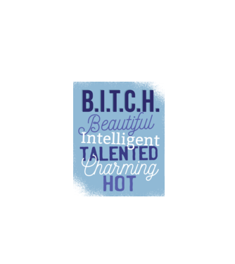 B.I.T.C.H. - Tricou cu inscripție amuzantă model turcoaz pe tricou