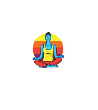 Yoga Meditație Retro model negru pe tricou