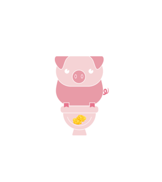 Little Pig model albastru închis pe tricou