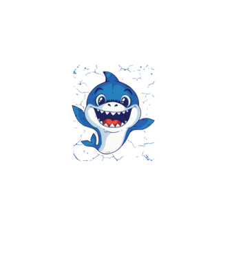 Baby Shark tricou drăguț cu rechin model albastru deschis pe tricou