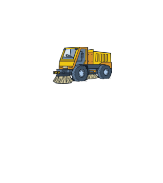 Camion spălare străzi model gri pe tricou