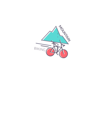 Mountain Biking model alb pe tricou