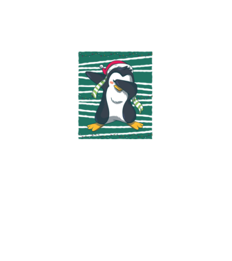 Pinguin DAB Crăciun model alb pe tricou