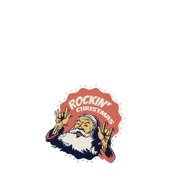 'Rockin'' Christmas Crăciun' model alb pe tricou