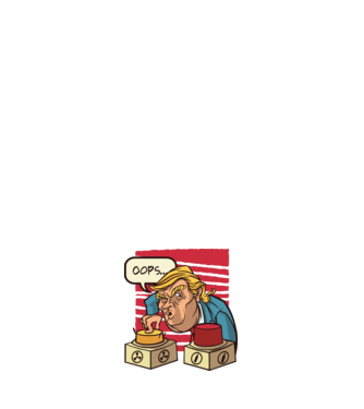 Trump Bombă nucleară model negru pe tricou