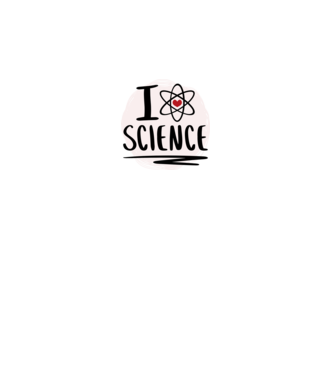I Love Science știință model roșu pe tricou