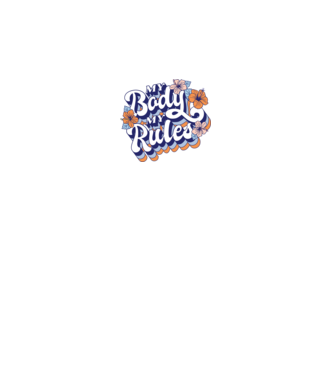 My Body My Rules model alb pe tricou