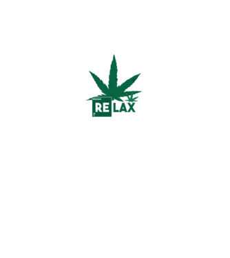 Relax Cannabis model negru pe tricou