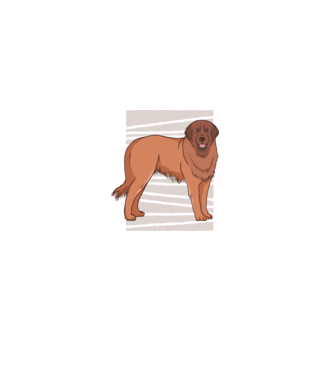 Câine ciobănesc Leonberg model negru pe tricou