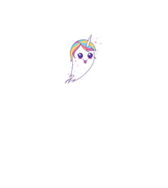 Unicorn Fantoma model alb pe tricou