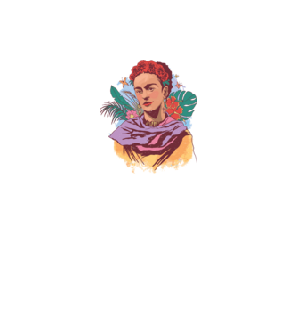 Portret Frida Kahlo model alb pe tricou