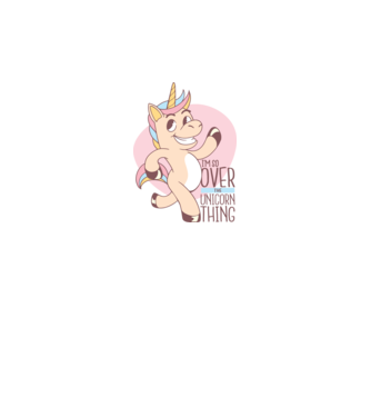Am trecut de mult peste perioada de Unicorn model alb pe tricou