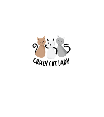Crazy Cat Lady - fată nebună cu pisică model alb pe tricou