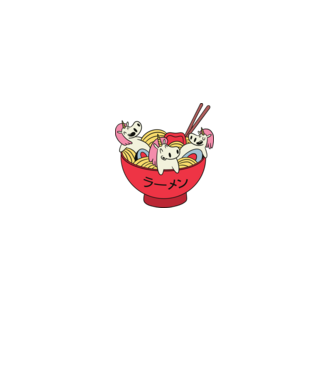 Unicorn Ramen model gri pe tricou