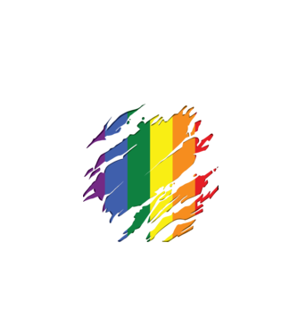 Steag LGBTQ model negru pe tricou
