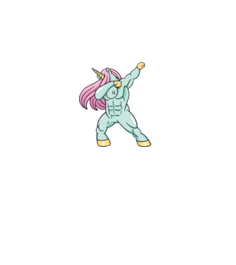 Unicorn Body Building DAB model gri pe tricou