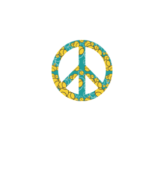 Simbol Baseball Peace model negru pe tricou