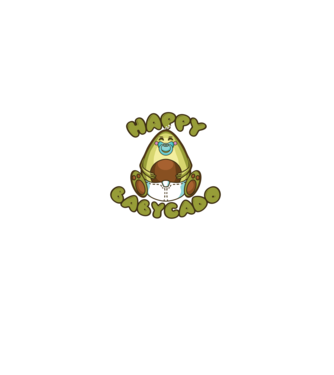 Avocado bebe model verde pe tricou