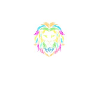 lion line art design model turcoaz pe tricou