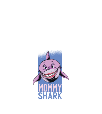 Mommy Shark tricou pentru mama model negru pe tricou