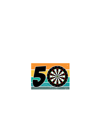 'I''m not 50 I''m bullseye darts birthday' model negru pe tricou
