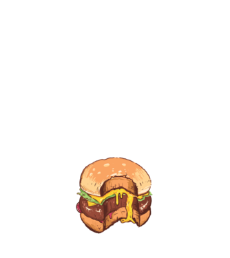 Hamburger model negru pe tricou