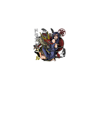 Dragon sexy Anime model negru pe tricou