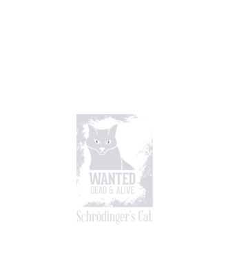 Schrödingers Cat - Dead or Alive model negru pe tricou