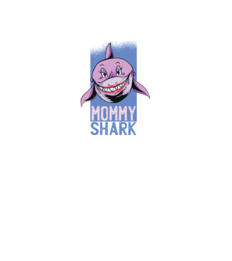 Mommy Shark tricou pentru mama model negru pe tricou