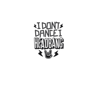 Nu dansez, fac Headbang model gri pe tricou