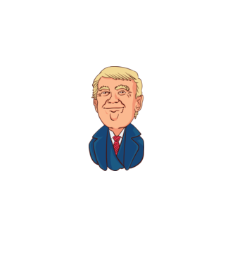 Donald Trump model negru pe tricou