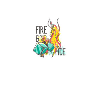Fire and Ice model roz neon pe tricou