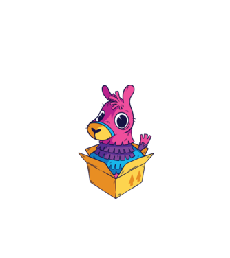 Fortnite Llama model turcoaz pe tricou