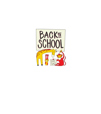 Back To School Animale model gri pe tricou
