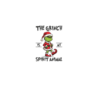 Grinch is my spirit animal model alb pe tricou