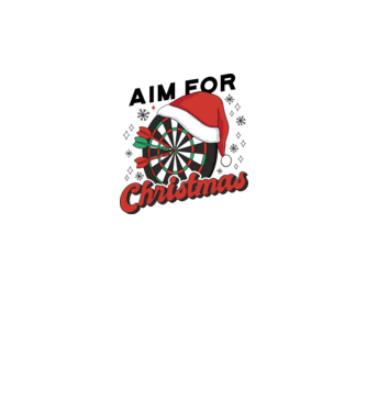 Darts Crăciun model alb pe tricou
