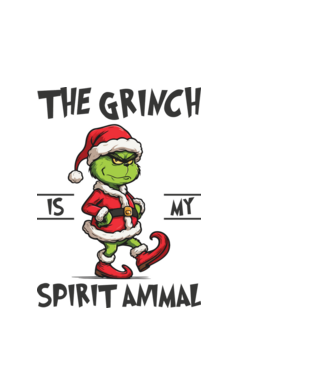 Grinch is my spirit animal model alb pe tricou