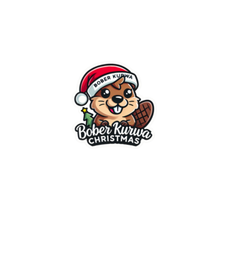 Bober Kurwa Christmas 1 model roz deschis pe tricou