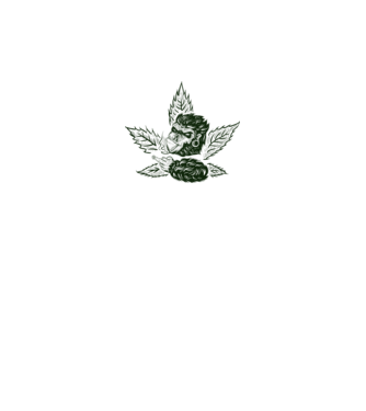 GORILĂ cannabis model alb pe tricou