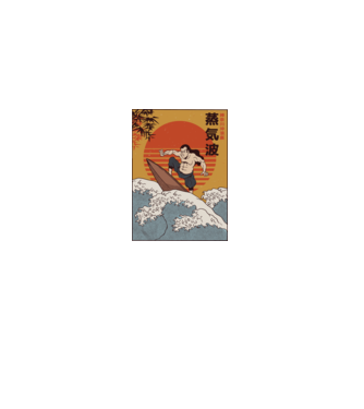 Samurai Surf model negru pe tricou