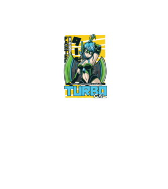 Turbo Gal Anime model alb pe tricou