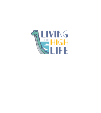 Living the High Life Dinosaur model negru pe tricou