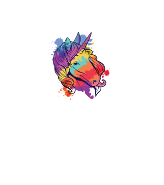 Curcubeu colorat Unicorn tricou model roz deschis pe tricou