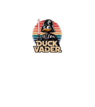 Duck Vader model negru pe tricou